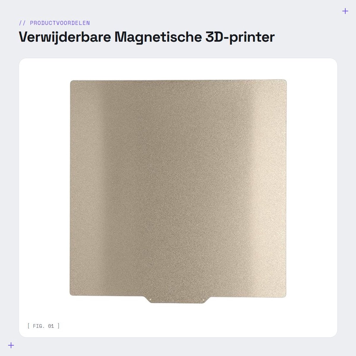 Dailygoods- Bouwoppervlak Flexibele Verenstaalplaat - 3D-printerbouwplaat - PEI - 325x325mm - Dubbelzijdig - Eenvoudig te gebruiken - 3D-printer Bed