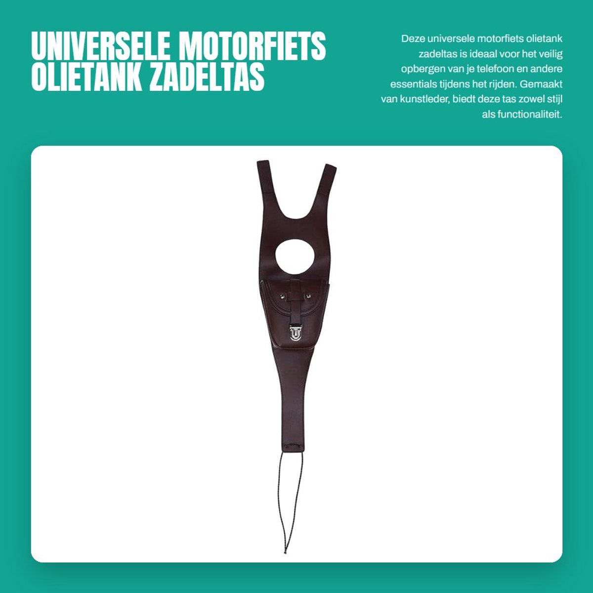 Dailygoods- Zadeltas Waterdicht - Frametas - Zadeltasje - Handige Organisatie - Lichtgewicht - Geschikt voor Motorfiets - Motorfietstas