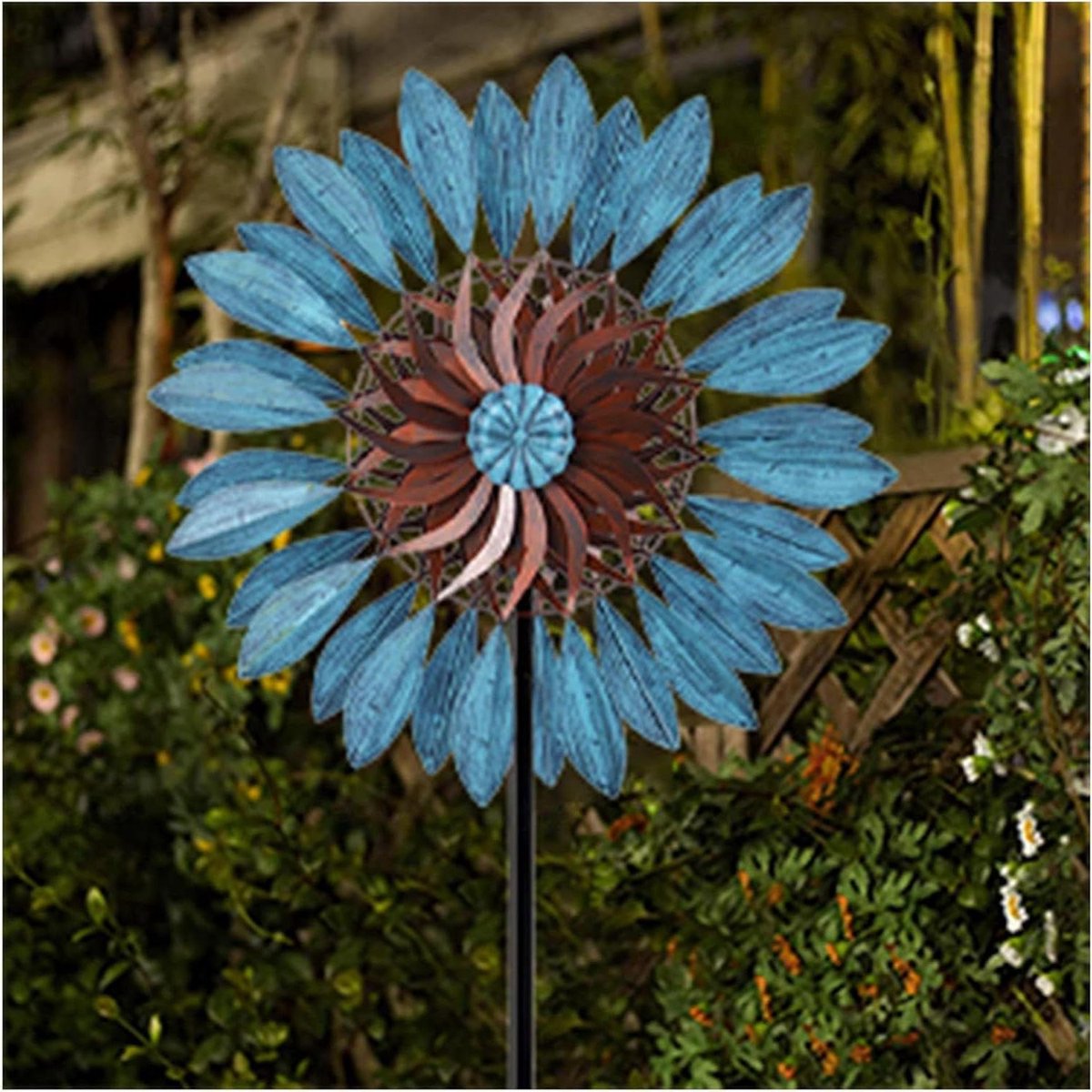 Windspinner Tuin - Windmolen Buiten - Tuindecoratie - Extra Groot Formaat - 84 Inch - Brons Blauw