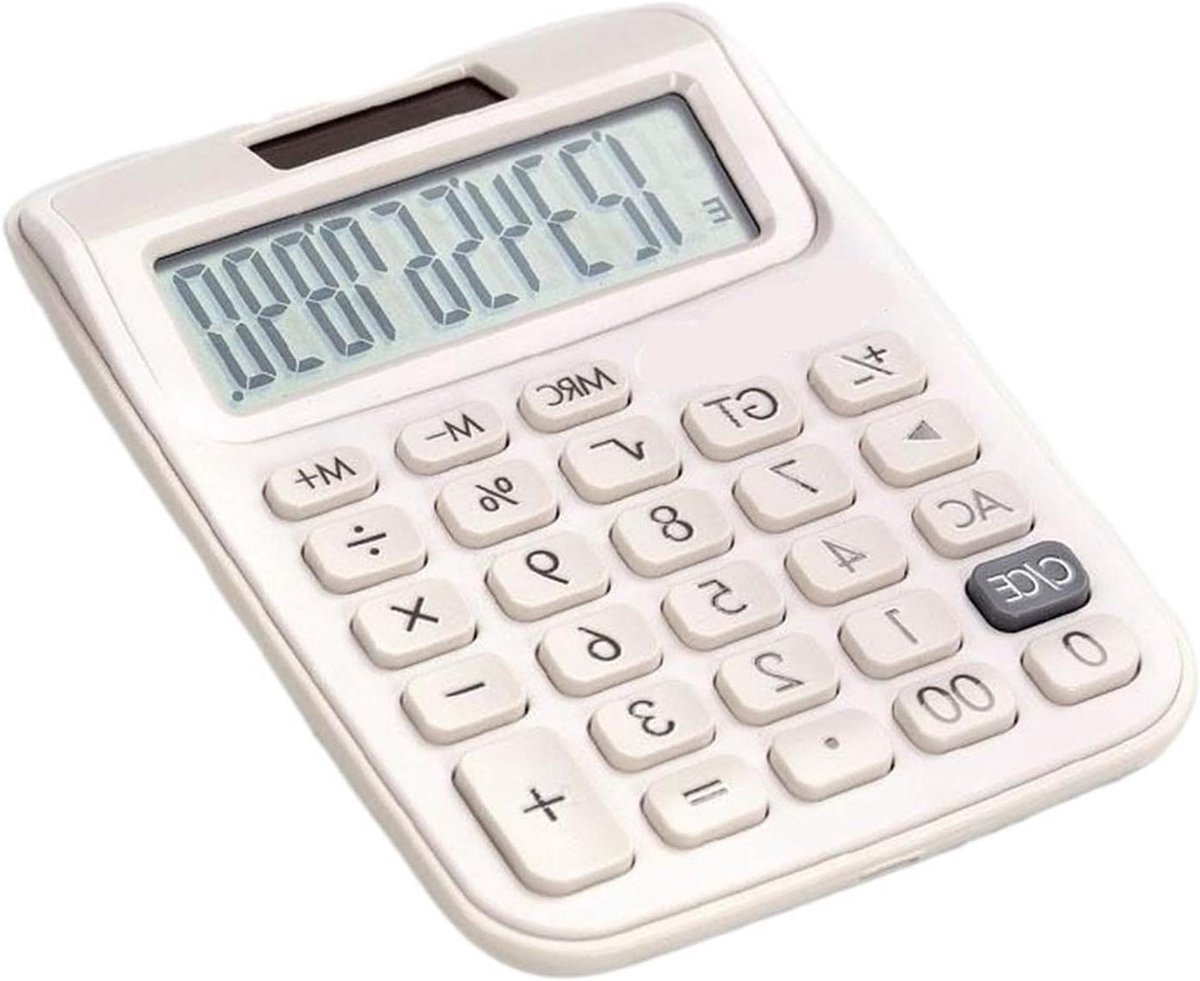 Rekenmachine - Rekenmachine Student - Kantoorwerk - Groot Scherm - 500 Gram - Wit