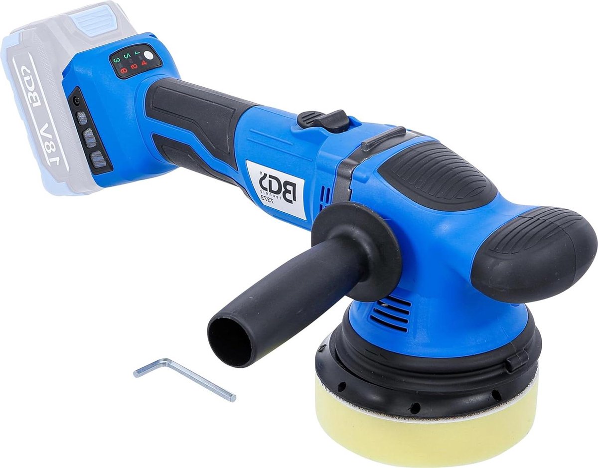 Accu Polijstmachine - Excentrische Polijster - Oppervlakken Polijsten - Borstelloze Motor - 125 mm Schijfdiameter - Blauw