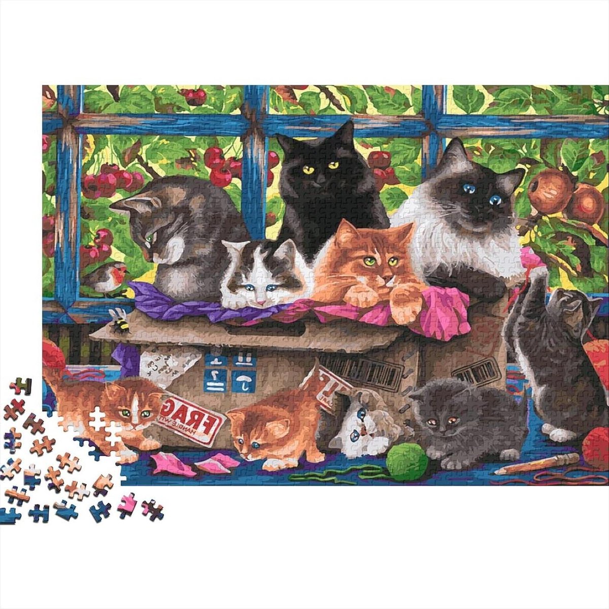 Dieren Puzzel - Legpuzzel Spel - Ontspannen Tijd Verdrijven - Unieke Vorm Puzzelstukjes - 75 x 50 cm - Niet gespecificeerd