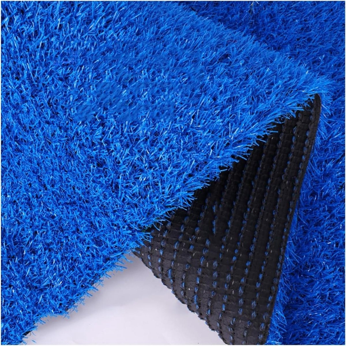 Kunstgras Runner Tapijt - Nep Gras Mat - Buiten Decoratie - Met Drainage Gaten - 47x59 inch - Blauw