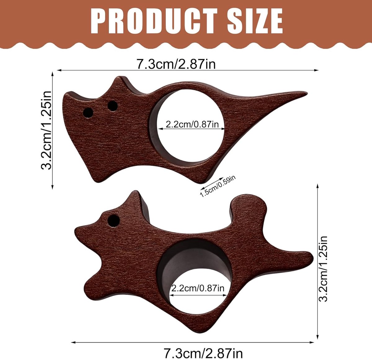 Set Van 2 Houten Duimlegger - Boek Openhouder - 22 mm - Paginahouder - Bladwijzer - Boekenpagina-houder - voor Paperbacks, Tijdschriften, Kookboeken - Cadeaus voor Lezers, Leraren, Studenten - Bruin — cadeau in Cadeau-ideeën - foto 7