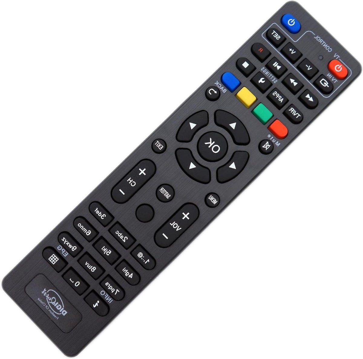 Universele Afstandsbediening - Programmeerbare Afstandsbediening - TV Bediening - 2-in-1 Functie - 18.6 cm - Zwart