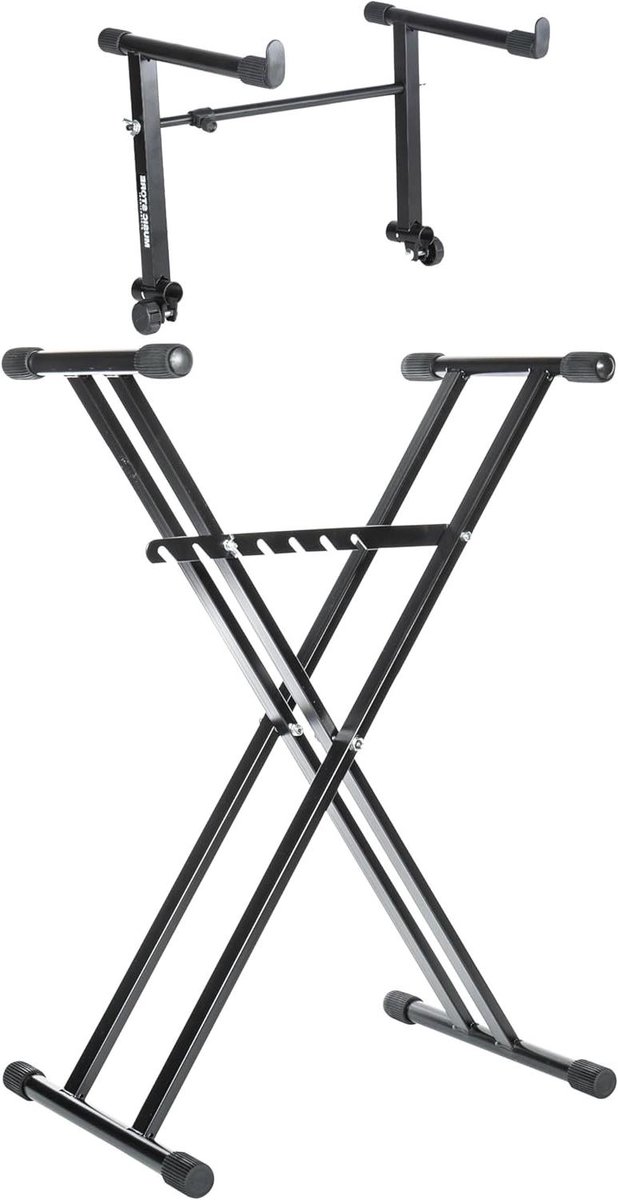 Keyboard Standaard Set - Keyboard Statief - Muziek Maken - Solide Constructie - 103.5 cm - Zwart