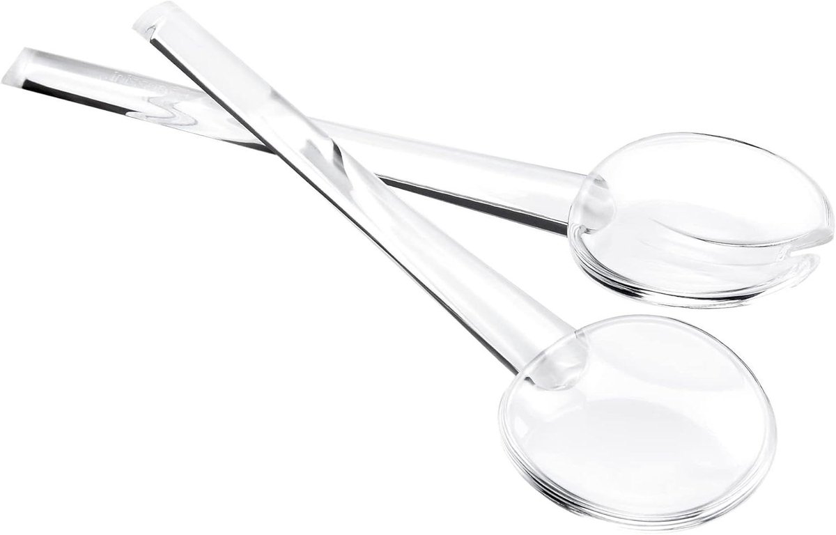 Saladebestek Set - Opscheplepels - Tafel Dekken - Eenvoudige Stijl - 28 cm - Transparant