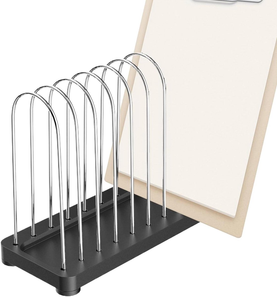 Vinyl Platenhouder - Album Organizer - Bureau Ordenen - Tien Sleuven - 20 x 8 x 132 cm - Zwart