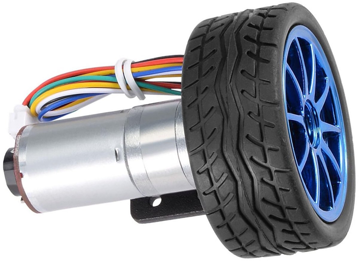 aladdien - Encoder Gear Motor - 65mm Magnetische Motorwiel Kit - Voor Robot Model - 30RPM - Hoogwaardige Motor - Duurzaam en Betrouwbaar - Geschikt ...