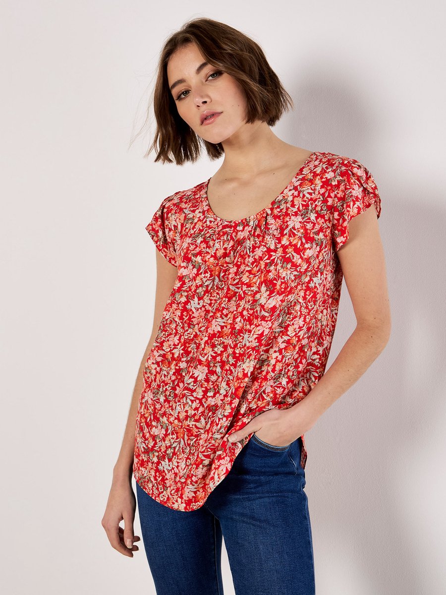 Top met kleine bloemenprint