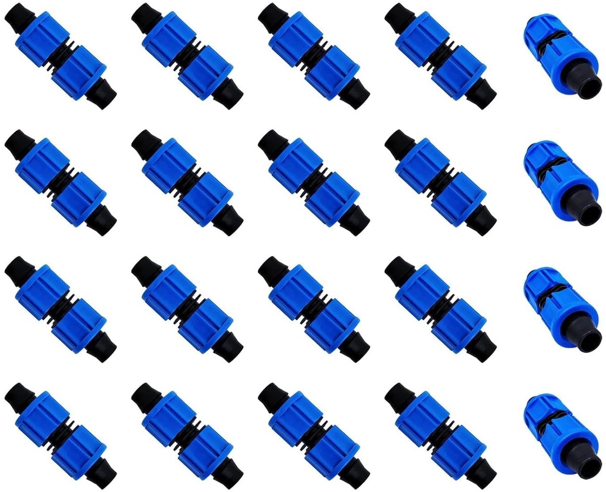 ONF3 - Drip Irrigation Couplings - Universele Aansluitingen - Voor Irrigatie 20mm - Geschikt voor Tuin - Set van 20 stuks - Ideaal voor Waterbeh...