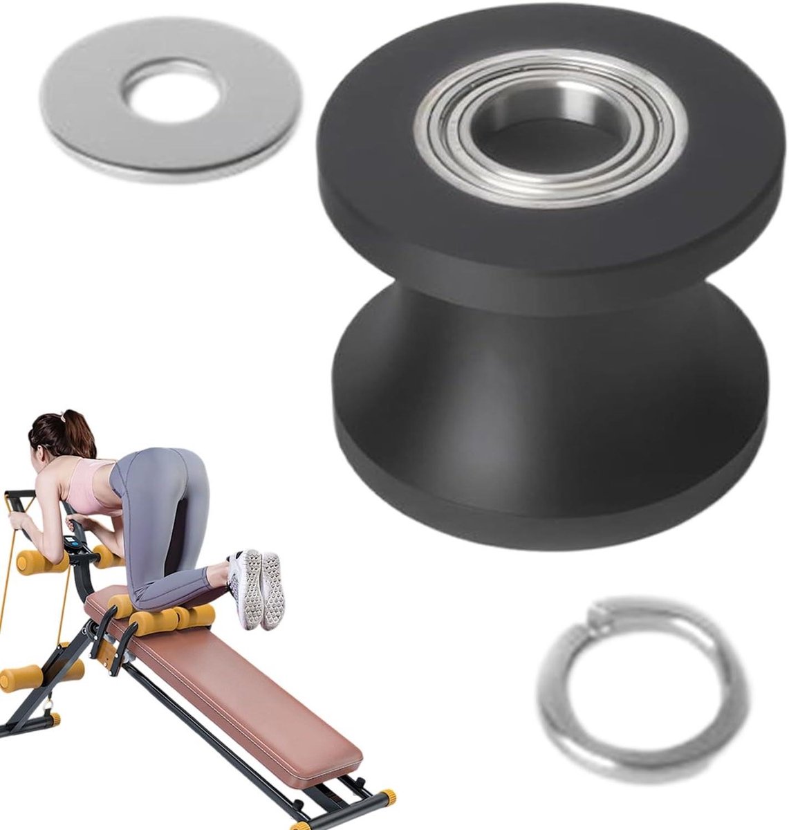 Elliptische Vervangingswiel - Reservewiel Fitnessapparaat - Apparaat Reparatie - Stil en Slijtvast - 62 x 505 cm - Aluminium