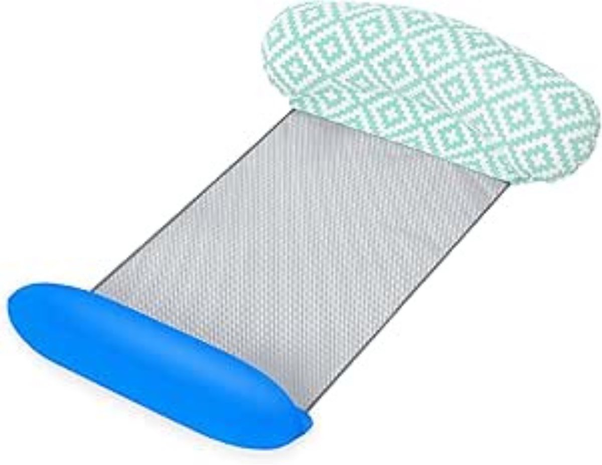 RWB® Waterhangmat - Waterhangmat Volwassenen - Luchtmatrassen Zwembad Lounge - Blauw - 124cm x 80cm x 22cm