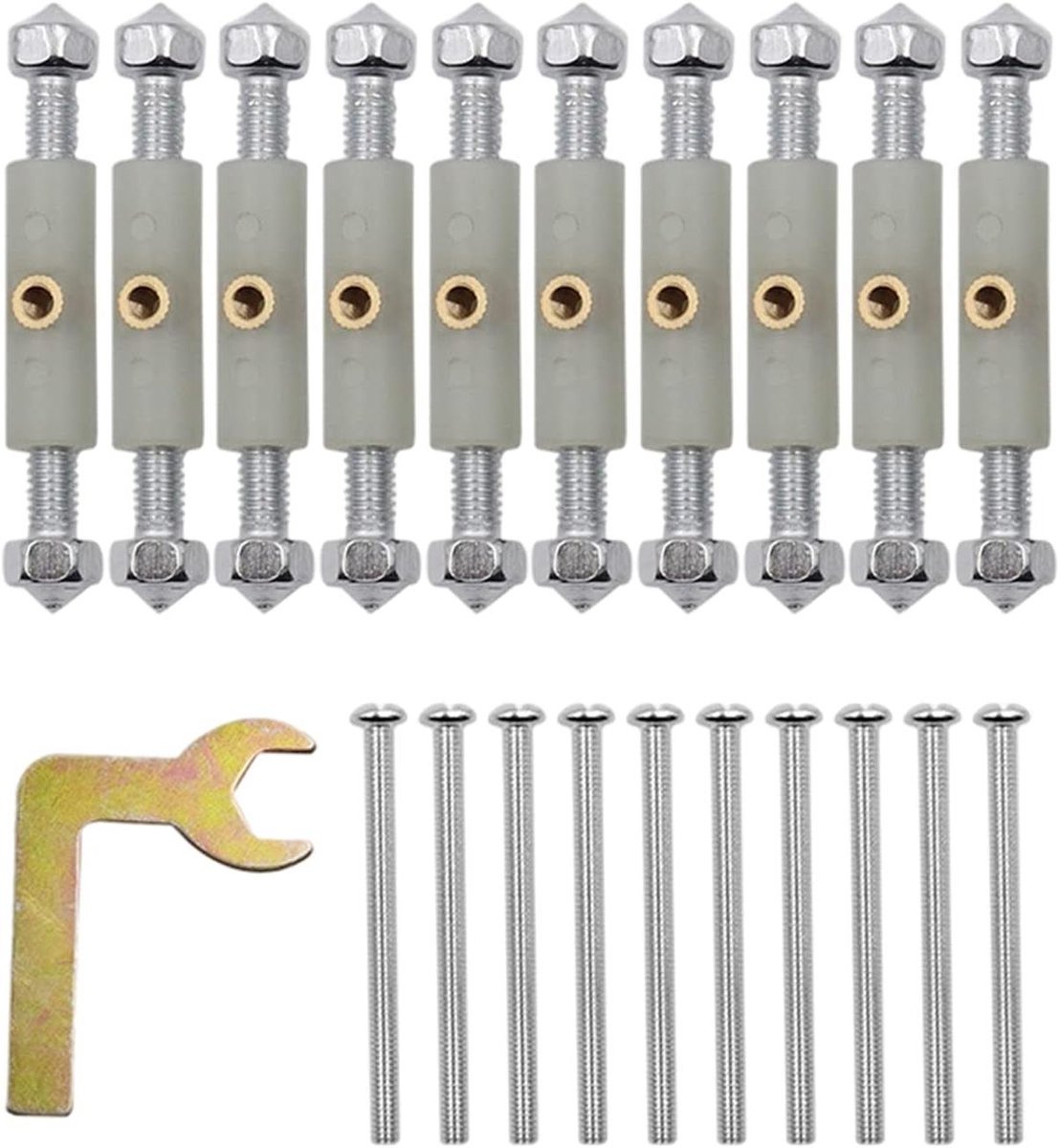 Schroeven Ondersteuning Staaf Kit - Reparatie Apparaat - Wandschakelaar Repareren - Roest Bestand - 86 Wit - Wit