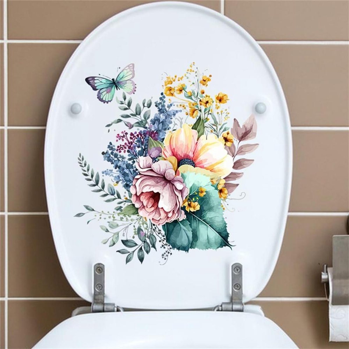 Wc Bril Sticker - Toilet Deksel Decals - Badkamer Decoratie - Waterbestendig PVC - 30 x 30