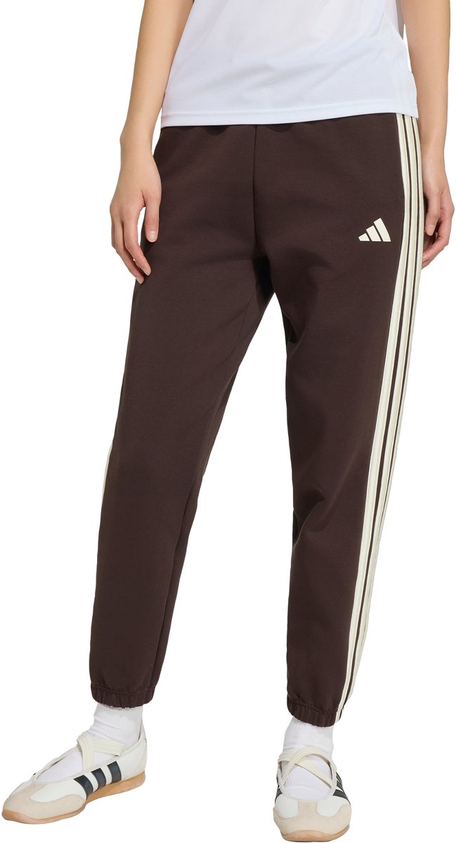 Adidas Sportswear Stadium 3-Stripes Regular-Fit Broek Dames Bruin