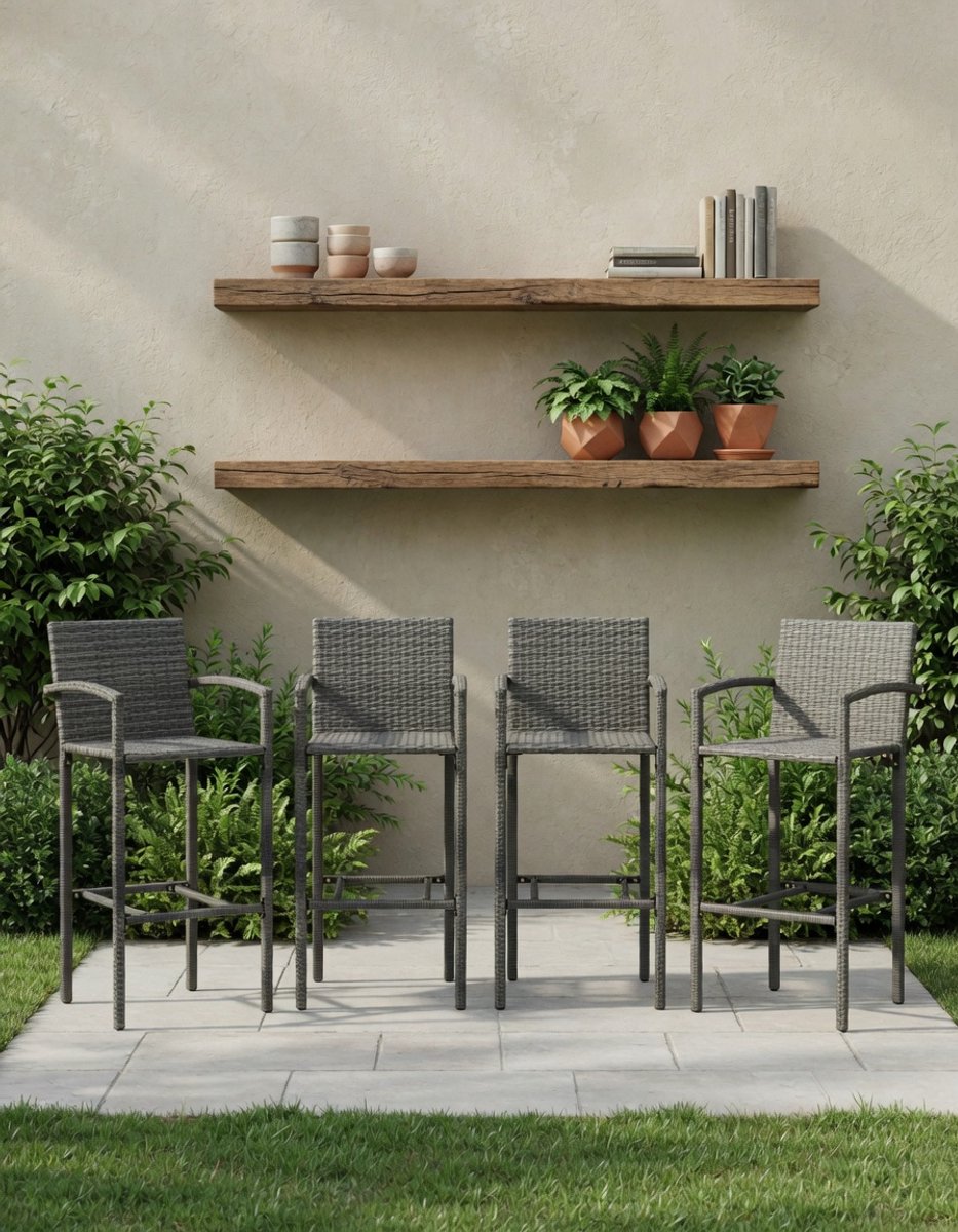 Design Barkruk Set van 2 – Grijs – Industrohome