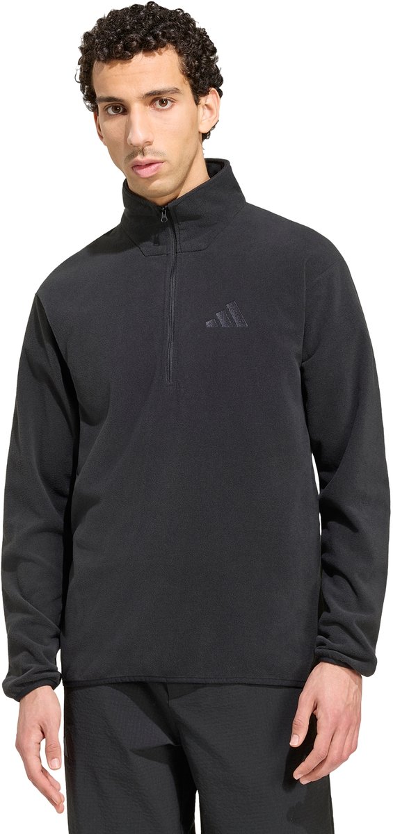 Adidas Terrex Terrex Multi Essentials Fleece Jack Met Halflange Rits Heren Zwart