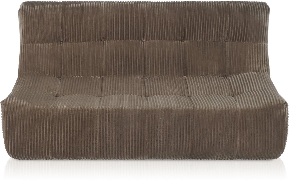 Rave 2,5-Zits Bank Ribstof Taupe