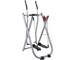 Opvouwbare Hometrainer - Elliptische Crosstrainer Dubbel - Cardio Thuis Fitness - Zelfnivellerende Antislip Pedalen - Max 120 kg - Zilver