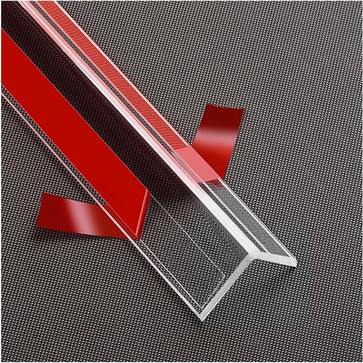 Hoekbeschermer Muur - Randbescherming Plastic - Muren Beschermen - Zelfklevend Helder - 2.4m - Transparant