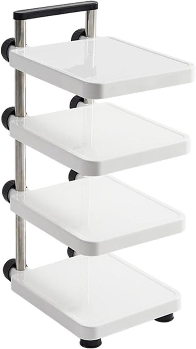 Pannenrek - Kookgerei houder - Keuken organiseren - 3-laags ontwerp - 4 Tier - Wit