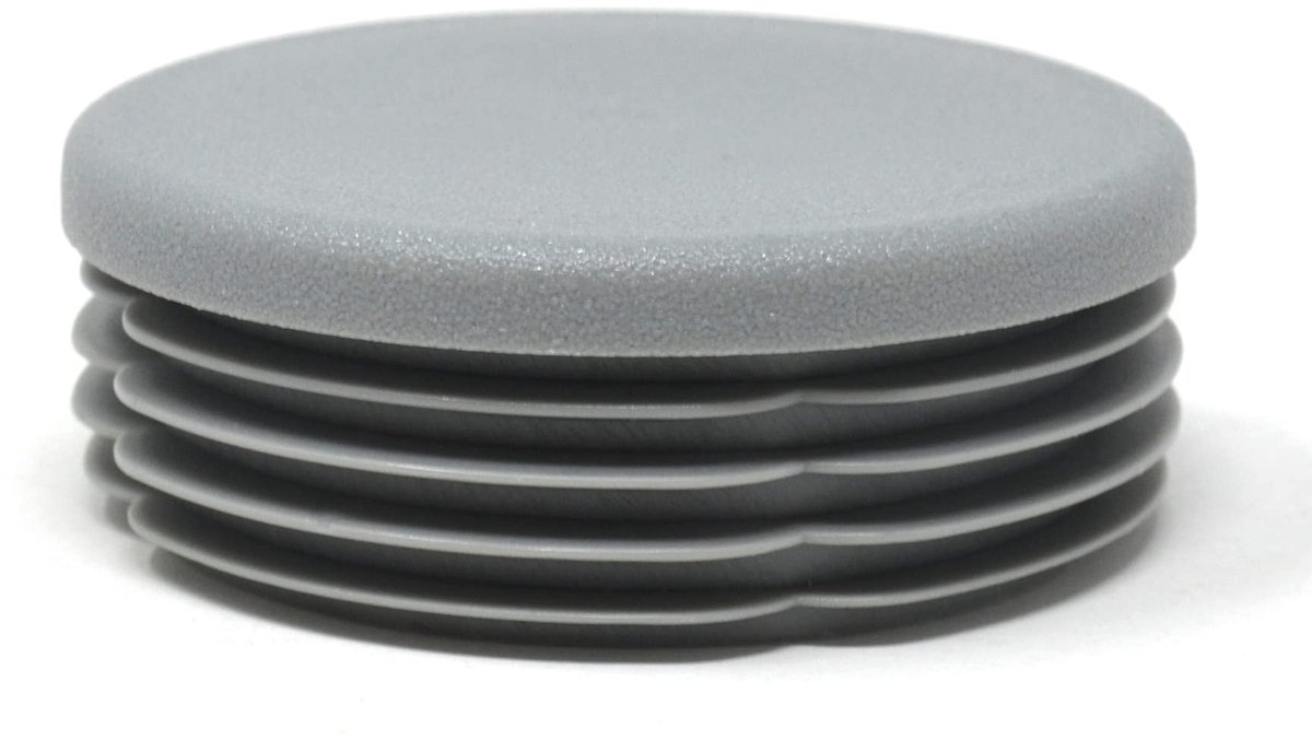 aladdien - Lamellenstoppen - Ronde buizen - Eenvoudige montage - Grijs - Hoogwaardige kwaliteit - Geschikt voor buizen met diameter 52-54 mm - 4 stuks