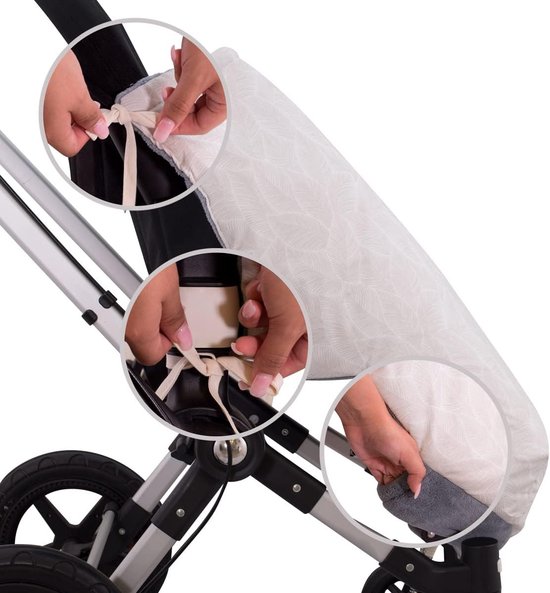 Babyvoetenzak - Kinderwagen zak - Warmte buiten - Extra zacht fleece - 80 cm - Bloom — afbeelding 3