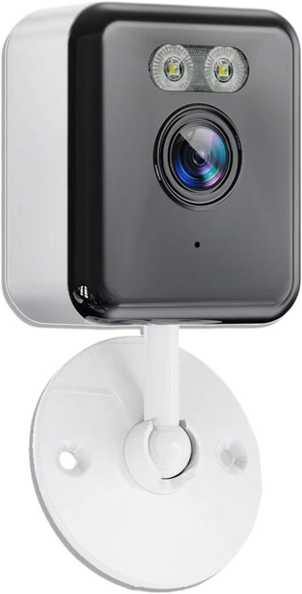 Beveiligingscamera Mini - IP-camera Draadloos - Huisbeveiliging Binnen - AI Menselijke Detectie - 10x10x10 mm - Wit