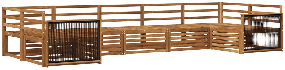 vidaXL Buiten - bank - set - 7 - st - 7-zits - Naturel - Massief - Acacia - Hout