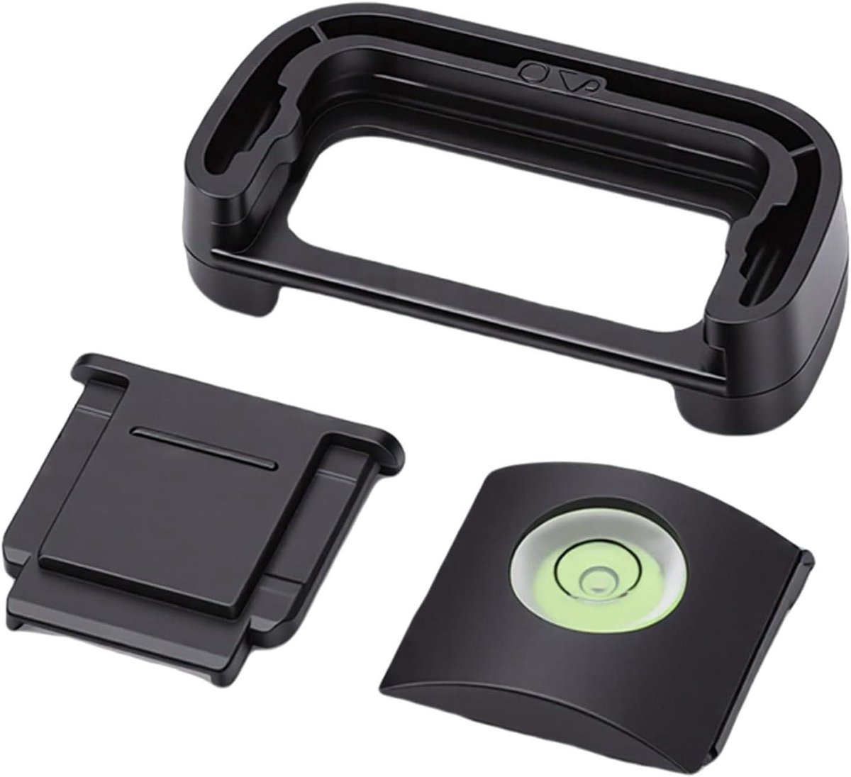 Camera Oogschelp - Zoekeroculair Beschermer - Fotografie Stabiliteit - Geïntegreerde Waterpas - 1 cm - Zwart