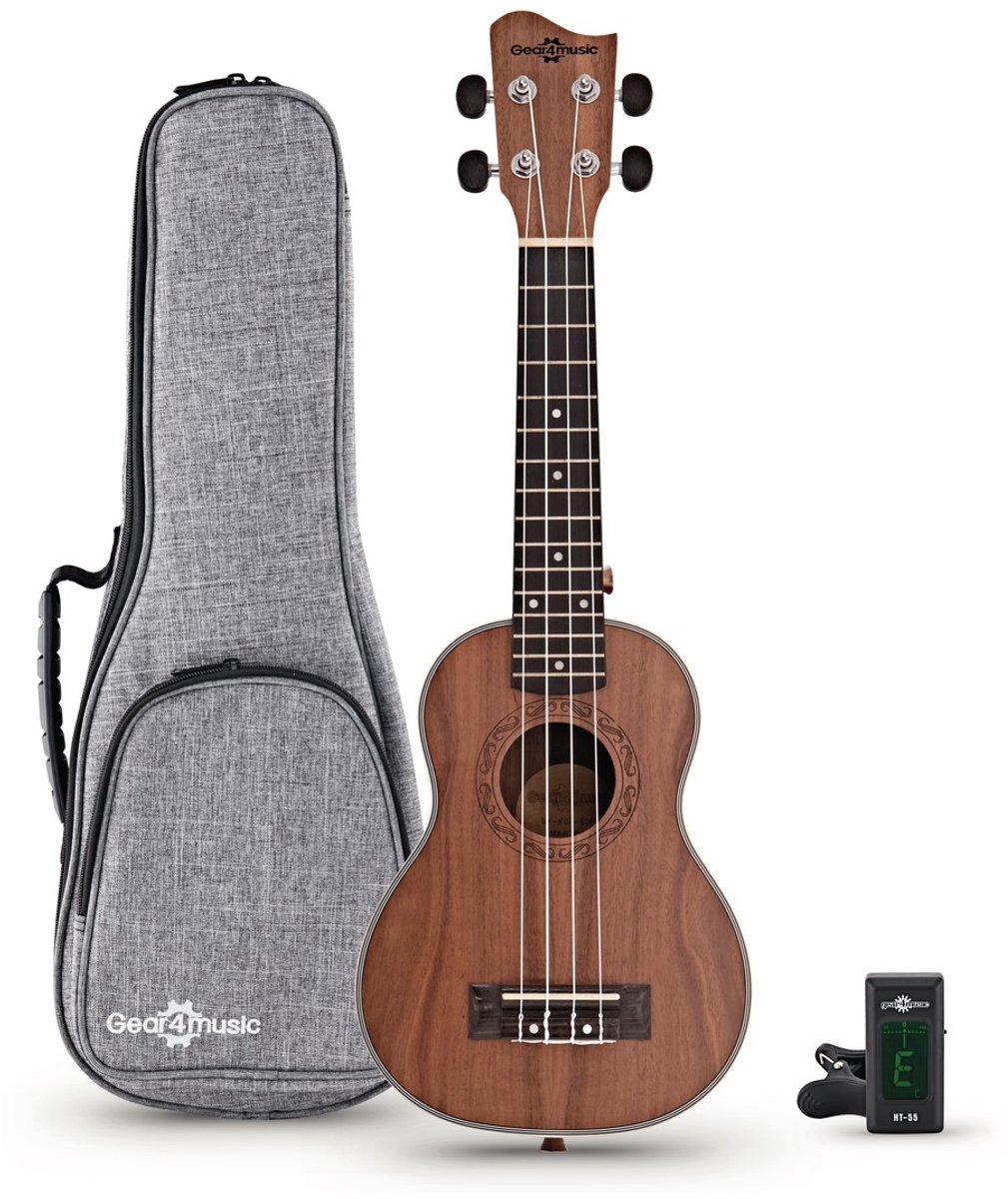 Koa Sopraan Ukulele Pakket van Gear4music