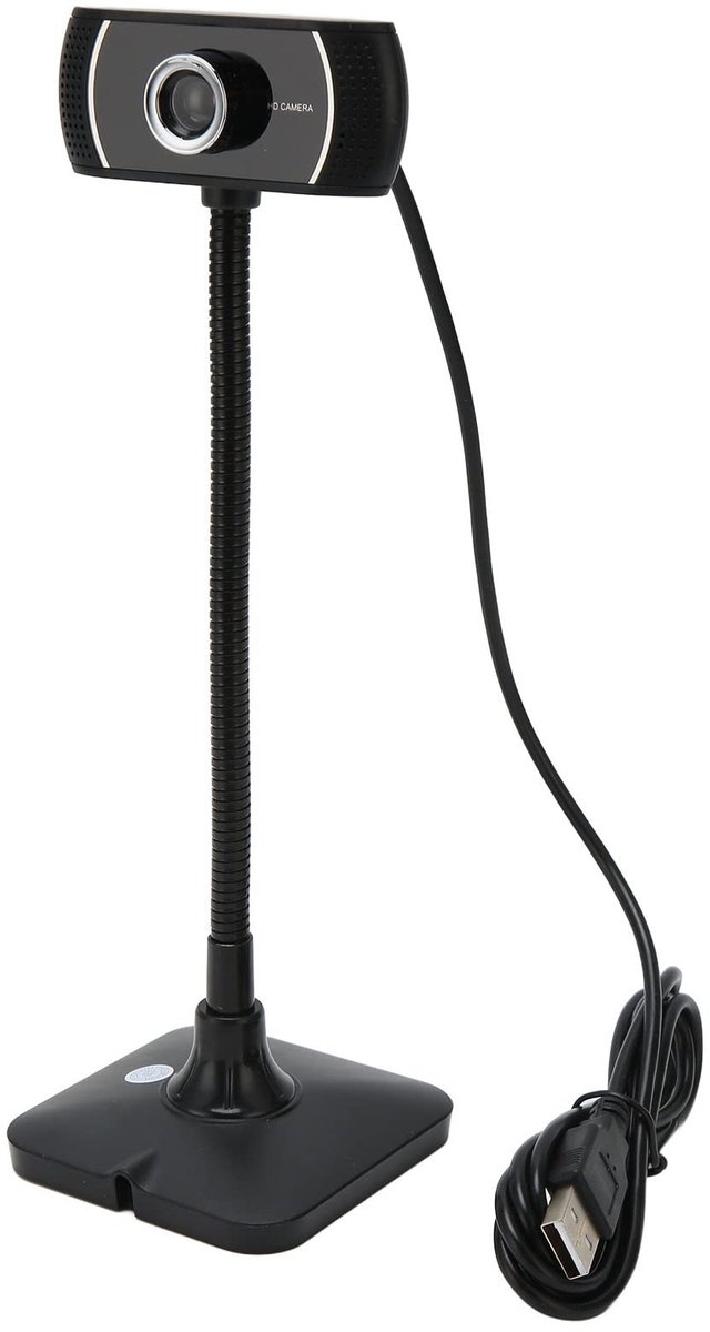 aladdien - HD-webcam - USB Webcam - Handmatige Focus met Microfoon - Geschikt voor Desktop en Laptop - Videogesprekken - 640x480 Resolutie