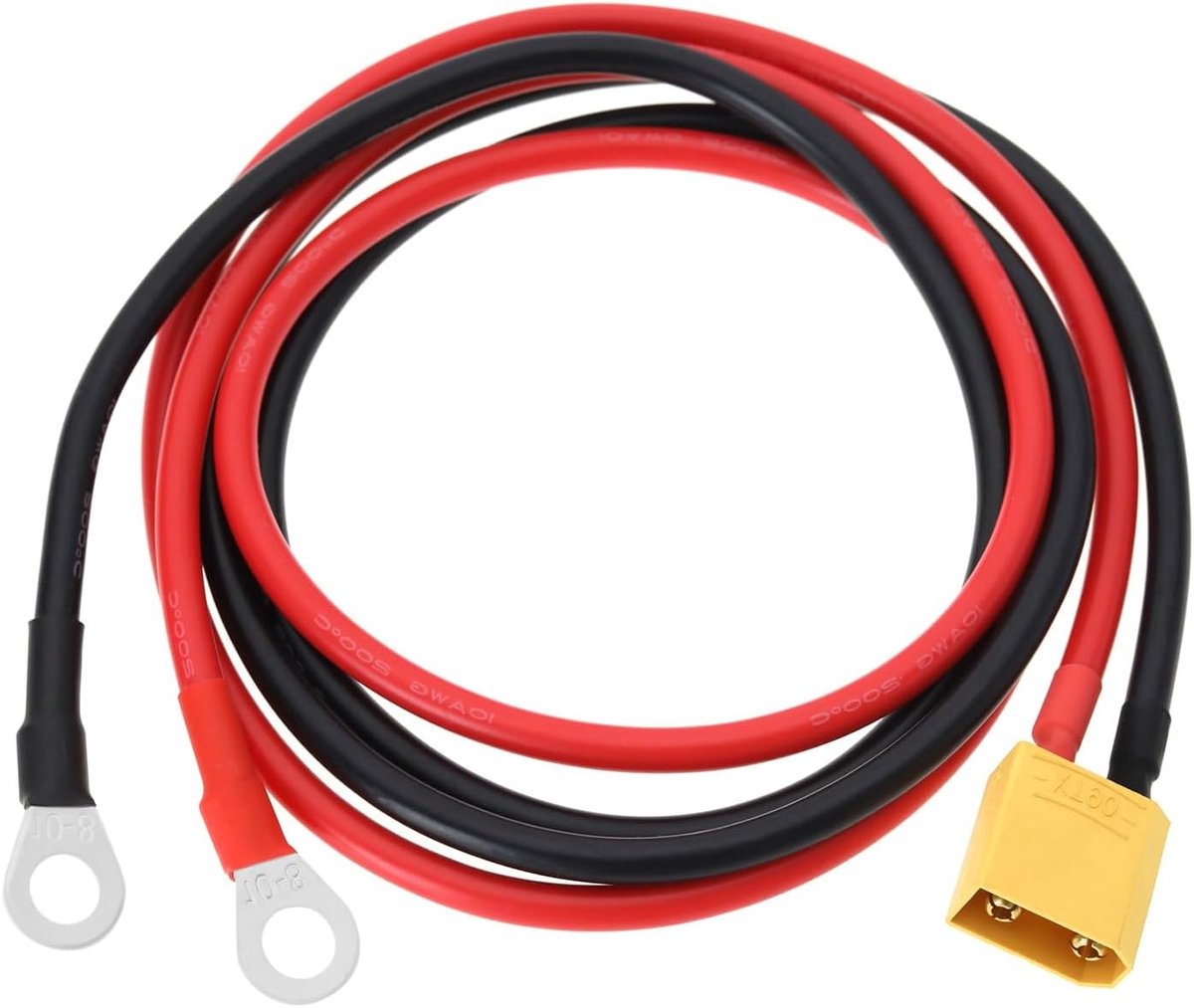 XT90 naar O-Ring Connector Kabel 10AWG Siliconen Terminals Verlengkabel voor RC FPV Racing Drones, Hoogwaardige Verbinding voor Betrouwbare Prestaties