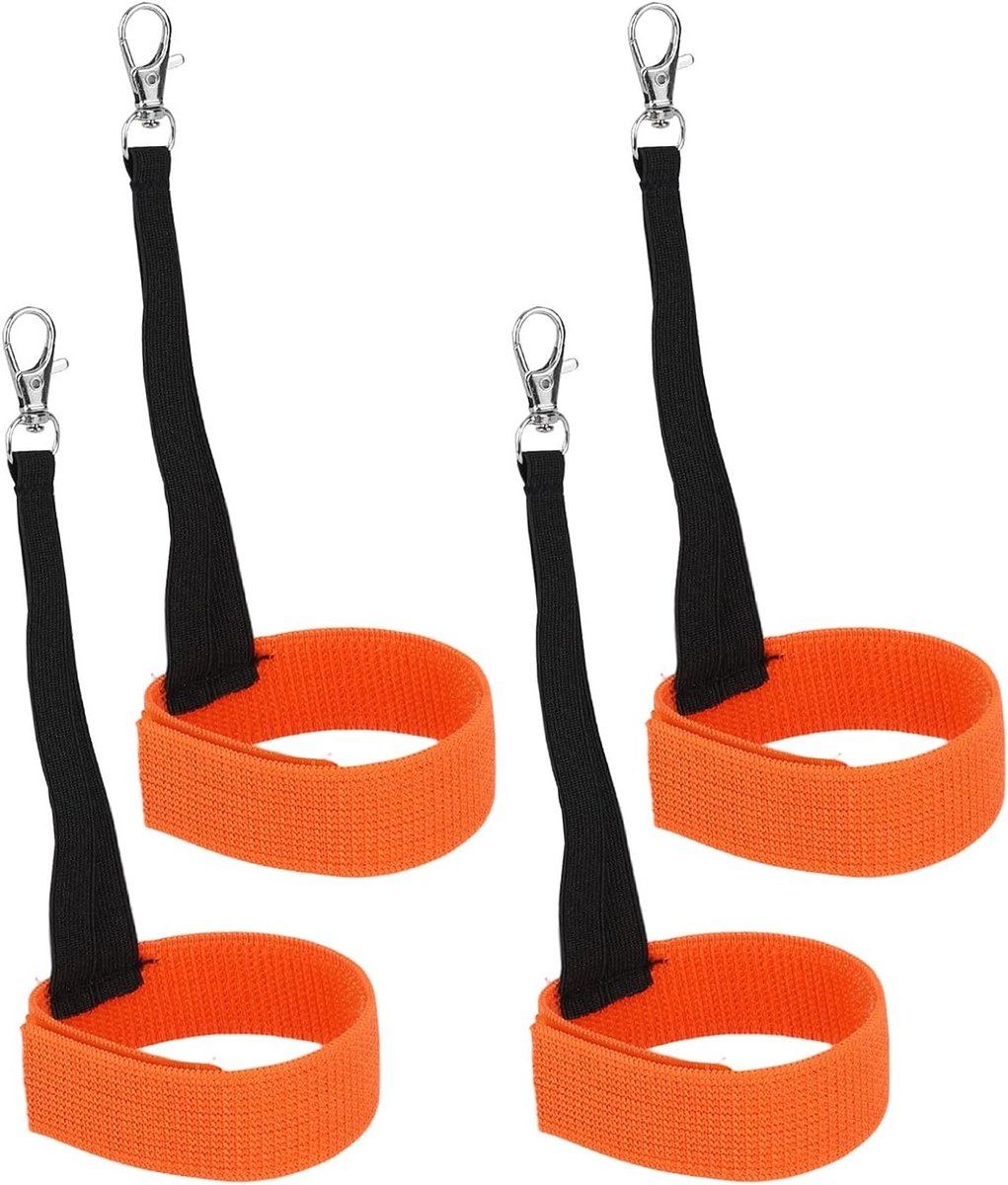 4 Stuks Ski Handschoenriemen van Premium Nylon met Metalen Knop - Praktische Accessoires voor Skiën, Snowboarden en Buitenactiviteiten