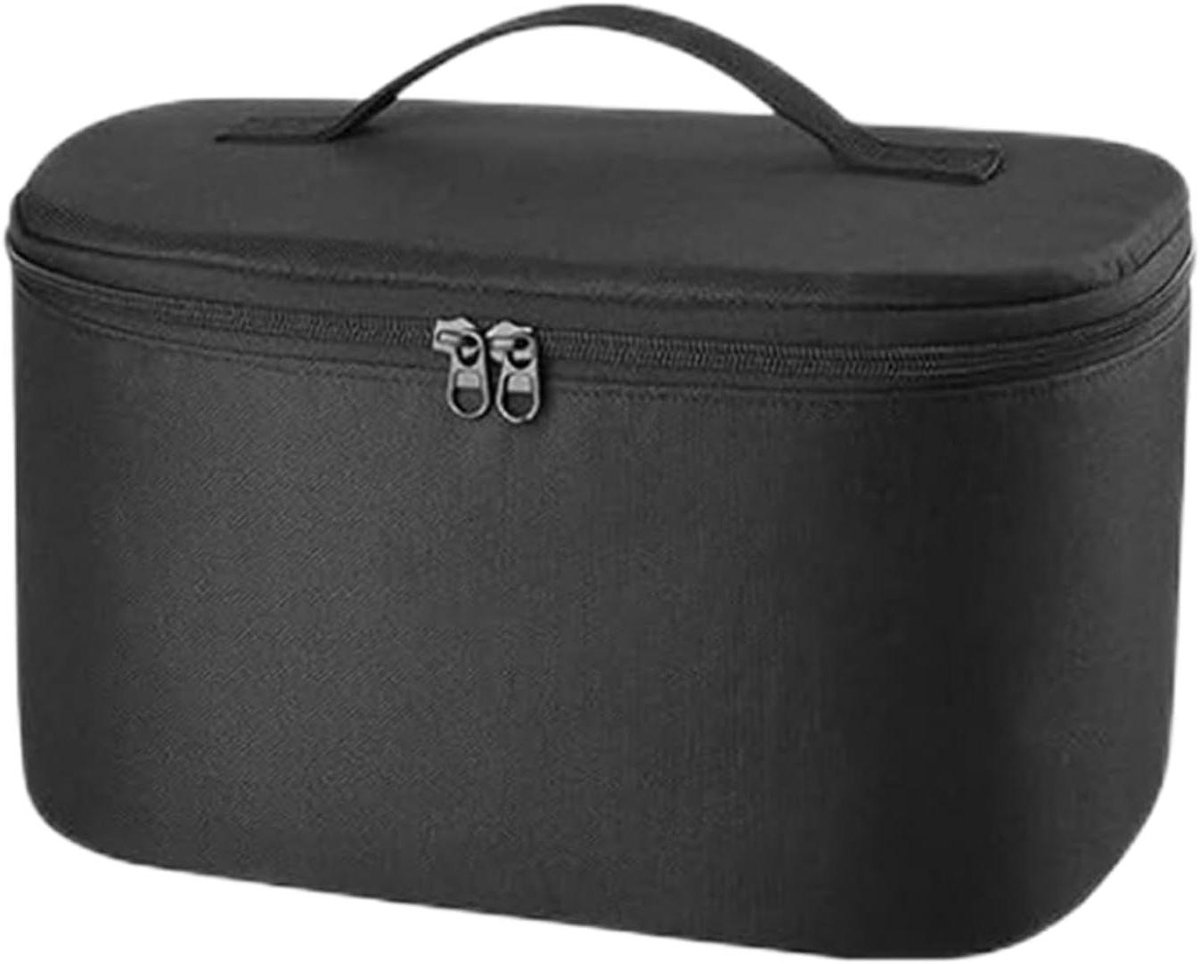 Ontharingsset Organizer - Wax Opbergtas - Reisbenodigdheden - Verstelbare Scheidingswanden - 30 x 20 x 15 cm - Zwart/Bruin