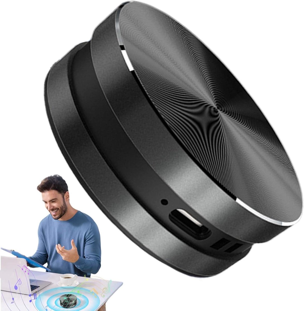 Beengeleiding Luidspreker - Draadloze Resonantie Speaker - Muziek Luisteren - 360 Graden Geluidsveld - 10 x 10 x 5 cm