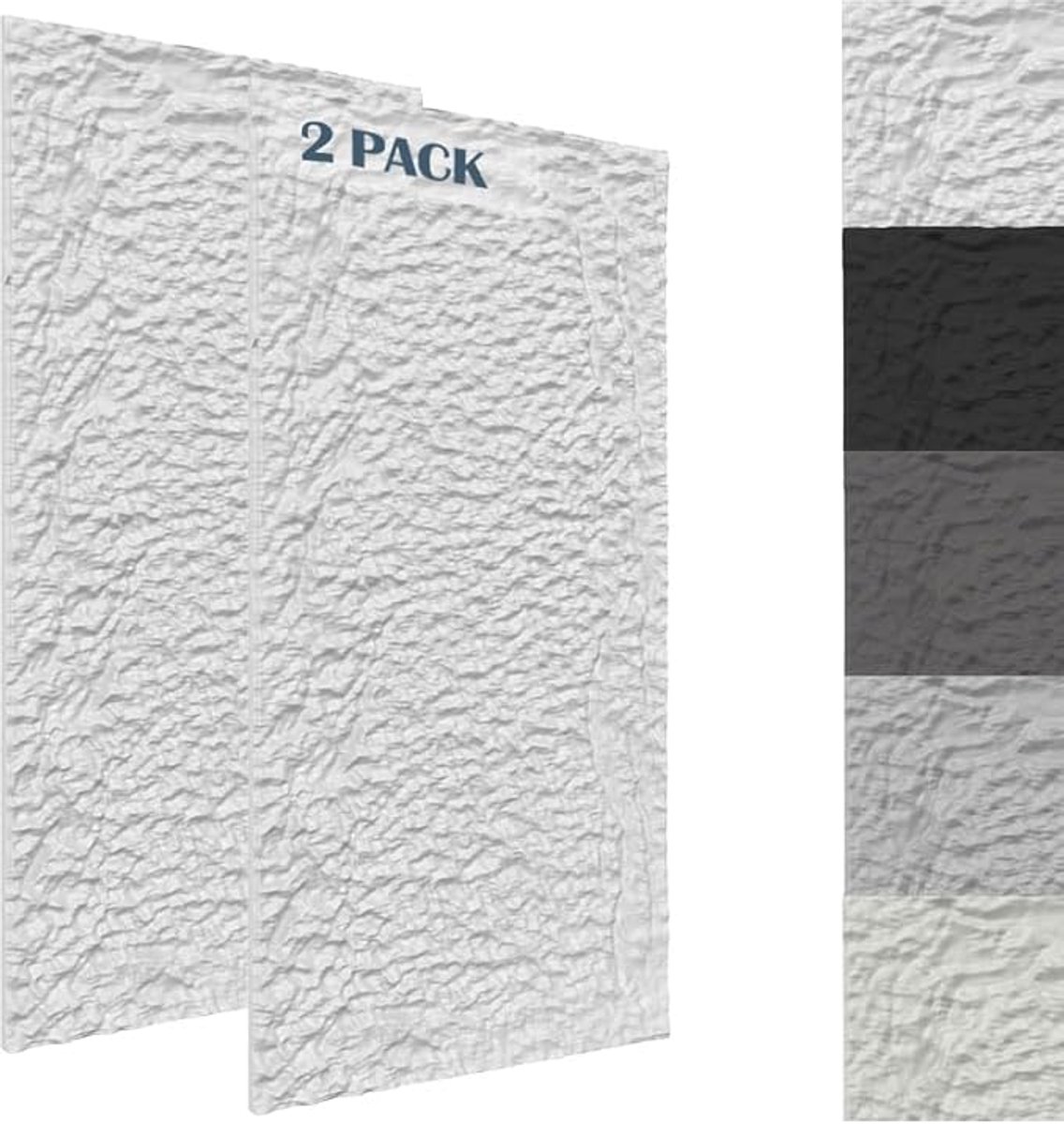 Aufun 3D wandpanelen steenlook, paddenstoelsteen wandbekleding voor binnen, lichte wandpanelen met steenimitatie, geschikt voor woonkamer, keuken, badkamer en slaapkamer, 2 stuks ruimtezwart