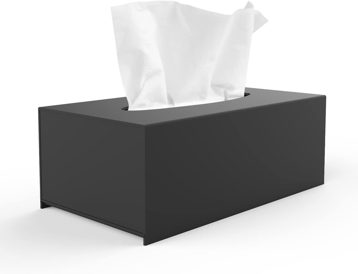 Famanu – Zakdoekjesbox van acryl, waterdicht met magnetische onderkant, 25 x 13 x 9 cm, voor badkamer en kantoor