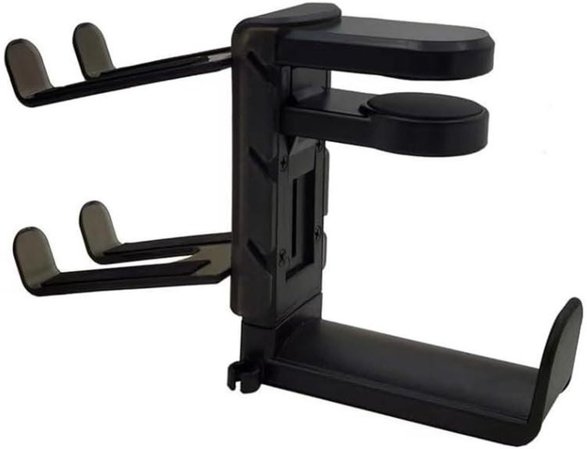 Hoofdtelefoon Houder - Ophanghaak Tafel - Bureau Organiseren - 360 Graden Draaibaar - 12x10.5x5.5cm - Zwart