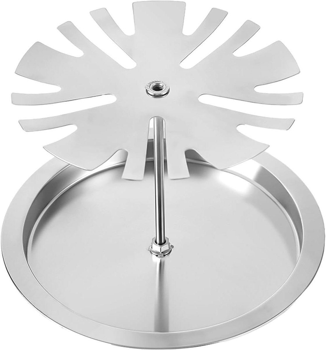 Kippenpootjes Rek - Kip Houder - BBQ Grillen - Met Drip Tray - 10 Sleuven - Zilver