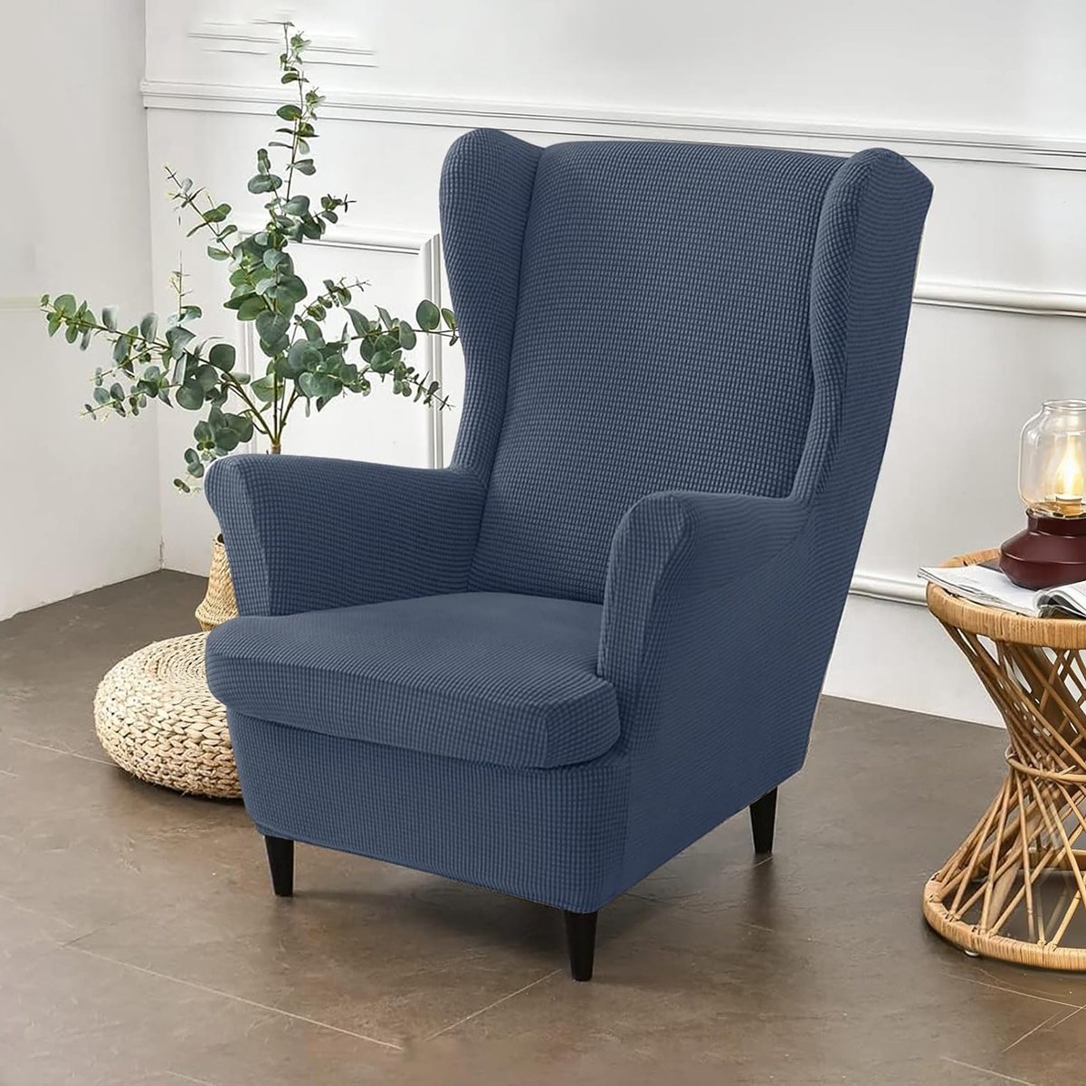 Elastische en Wasbare Hoofdeinde Hoes voor Stoelen, Beschermhoes voor Woonkamer, Stretch Sessel Cover met Band