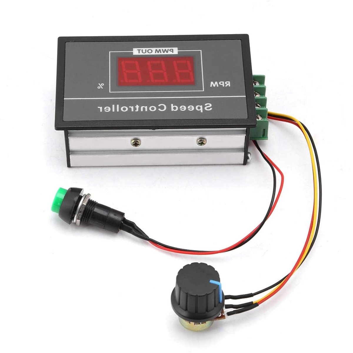 PWM Motor Snelheidscontroller 30A voor DC Motoren van 6-60V met Verstelbare Start Stop Schakelaar en Stepless Regulator