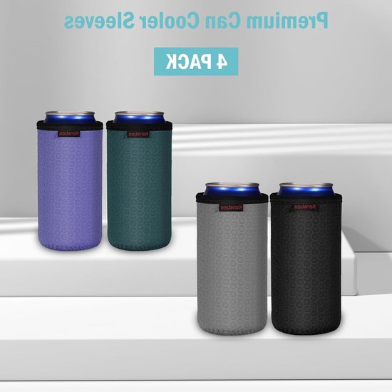 Herbruikbare geïsoleerde can cooler voor bierblikken - 6 stuks, 500ml, neopreen, antislip, 4 kleuren beschikbaar — afbeelding 5