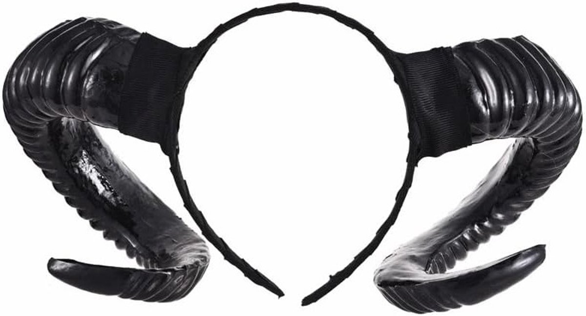 Gothic Hoofdband met Schapenhoorns voor Halloween Cosplay en Feestdecoratie, Uniek Accessoire voor Kostuums