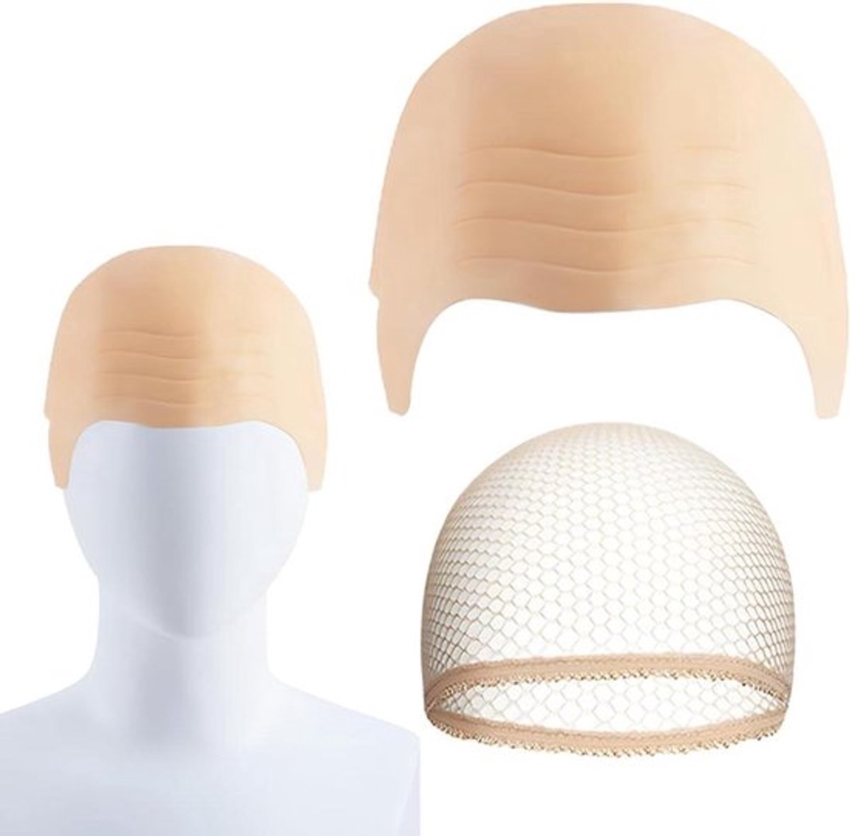 Kale Cap voor Halloween Cosplay - Kostuumaccessoire - Dikke Lederen Cap met Haarnet