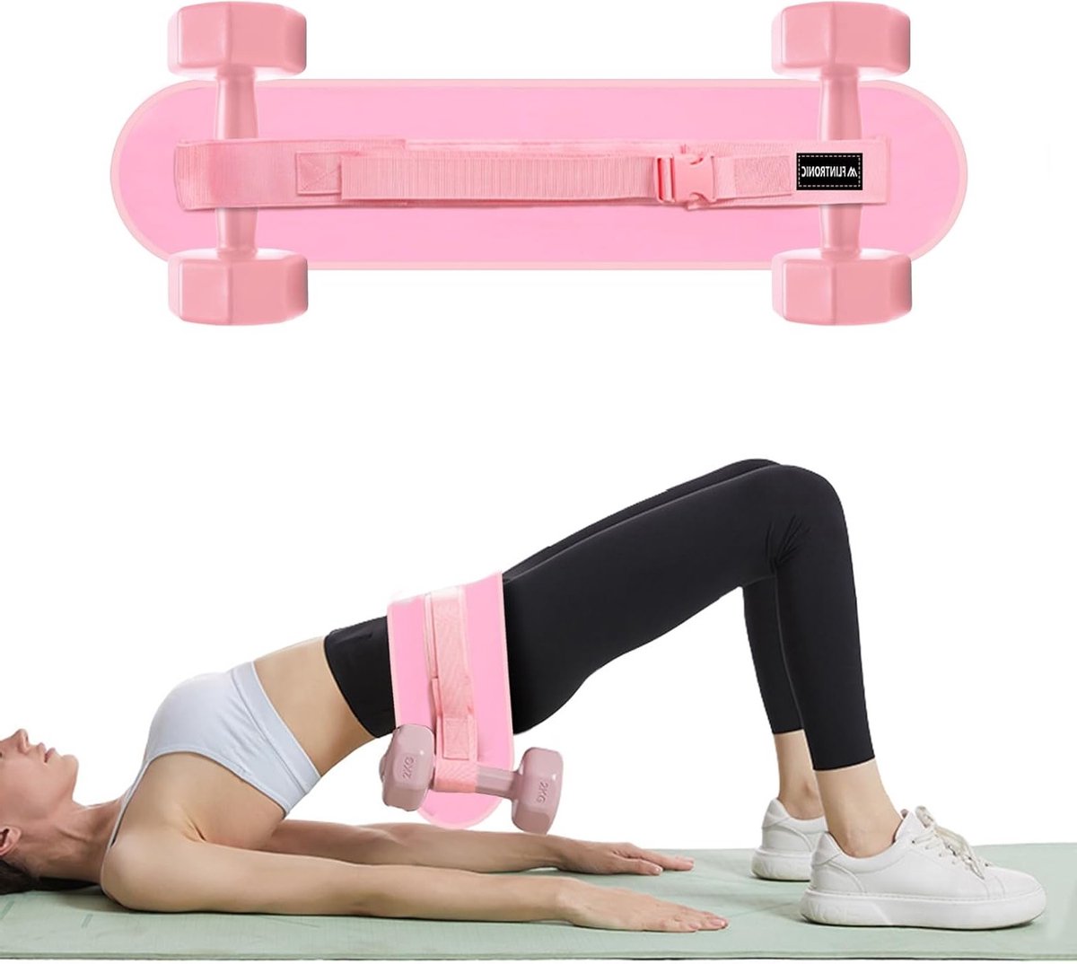 Verstelbare Heupband voor Dumbbells en Kettlebells, Ideaal voor Thuis Fitness en Pilates, Booty Band voor Glute Training en Versterking van de Heupspieren