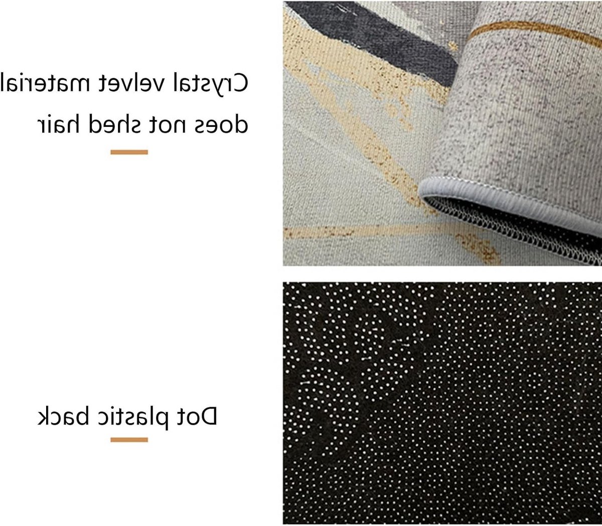 Zachte, niet-slipvloerbedekking voor slaapkamer en woonkamer - Modern minimalistisch vloer