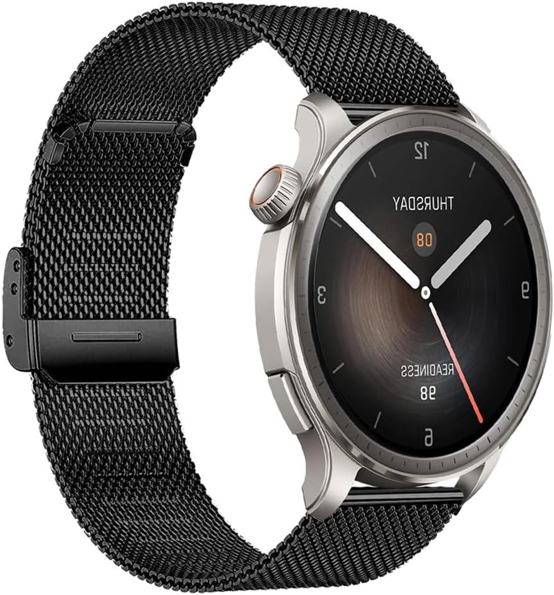 22mm RVS Vervangarmband voor Smartwatches, Geschikt voor Amazfit Balance, Bip 5, Cheetah en GTR 4, Duurzaam en Stijlvol Design