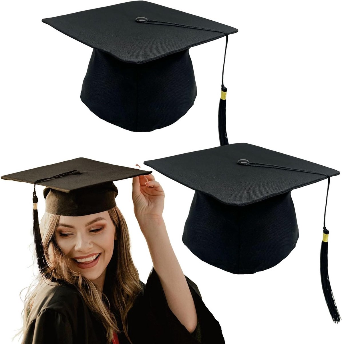 Unisex Afstudeerhoed met Kwastje - Herbruikbare Afstudeerpet voor Volwassenen en Studenten, Perfect voor College en Middelbare School
